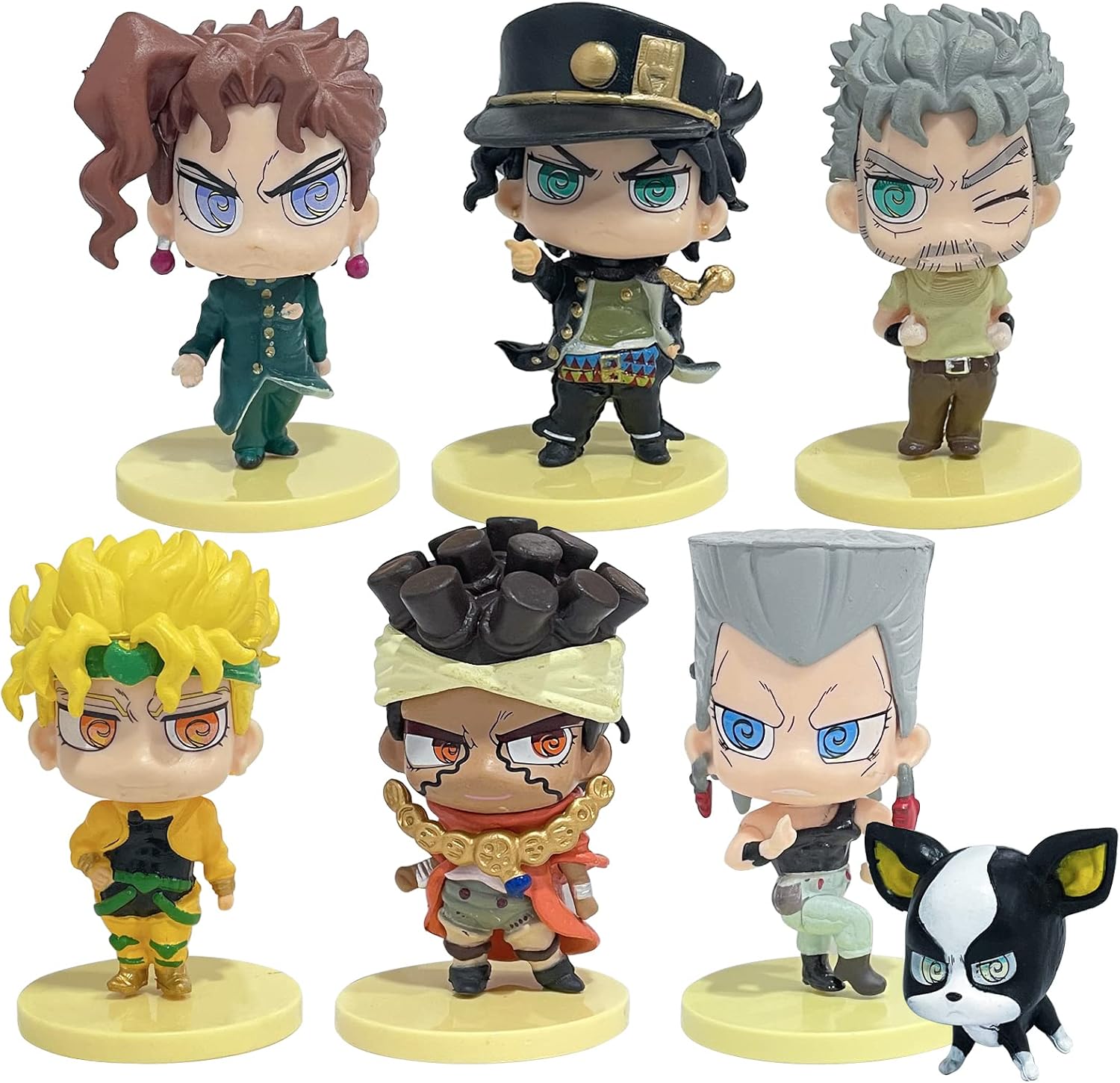 TEZAHN 7pcs 𝓙𝓸𝓙𝓸'𝓼 𝓑𝓲𝔃𝓪𝓻𝓻𝓮 𝓐𝓭𝓿𝓮𝓷𝓽𝓾𝓻𝓮 Figure 𝓙𝓙𝓑𝓐 Figure Collectible