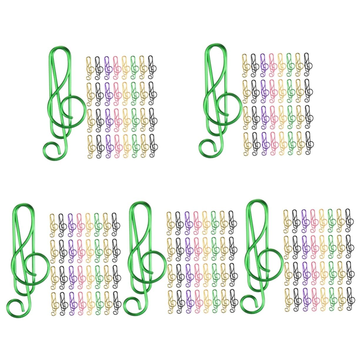 Operitacx 5 Set Nota Graffetta Paperclips Clip Di Carta Scolastica Graffette D'oro Graffette Grandi Fermagli Colorati Per Ufficio Graffette Creative Graffetta Metallo 85 Pezzi*5