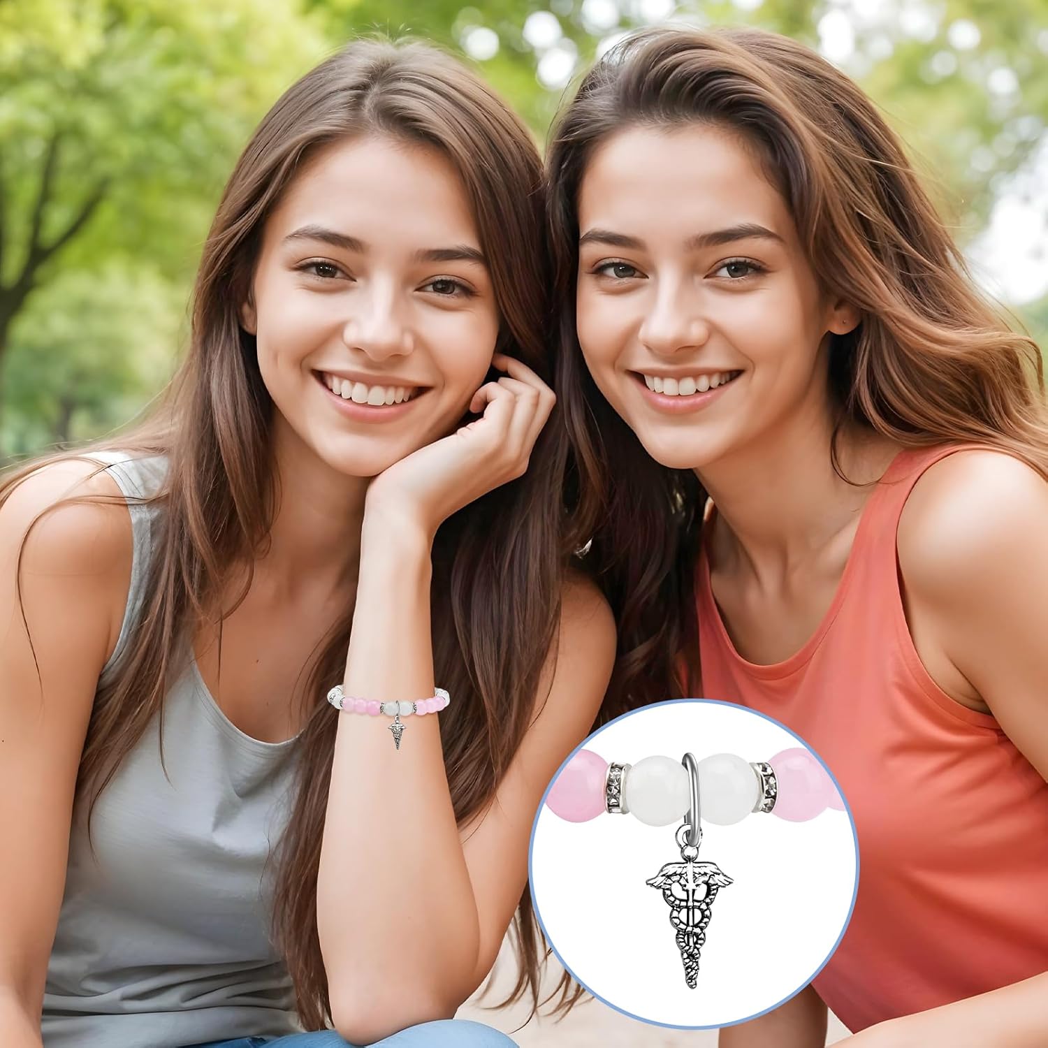 Encouragement Inspirational Gifts Bracelets for Women Encouragement Gifts Glass Stretch Bead Bracelet for Women Motivational Bracelets for Friends Mothers Day Gift for Mom Christmas Birthday Gift - Image 4