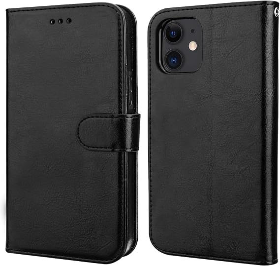 Bocasal for iPhone 11 Wallet Case with Card Holder PU Leather Magnetic Detachable Kickstand Shockproof Wrist Strap Removable Flip Cover for iPhone 11 6.1 inch (Black)
