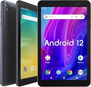 8 inch Tablet with Android 12, Quad-core Processor,Faster Speed 3GB RAM+32GB ROM, 1280x800 IPS Screen, 2+5MP Dual Camera, Support WiFi & Bluetooth,4000mAh Battery, Google GMS Certified