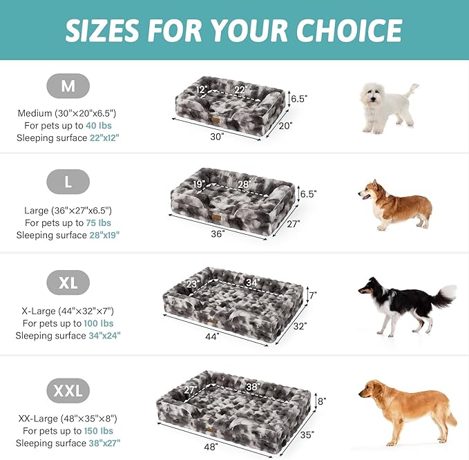 Cama Ortopédica para Perro Mediano Grande 91cm Lavable Antideslizante miniatura 9