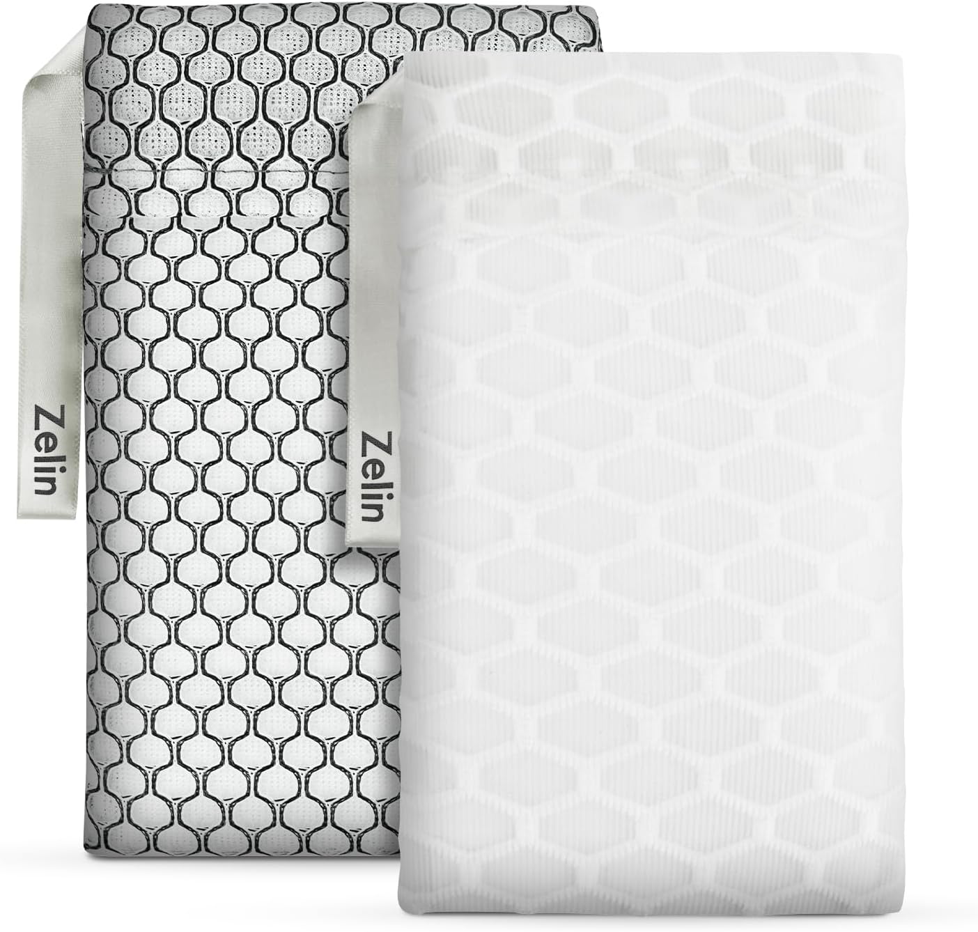 zelin Soap Bags, 2 Pack Exfoliating bar soap Pouch with Double Layer Premium Fabric, Soap Saver Bag for Foaming and Skin Cleansing (Pearl White and Ink Black)