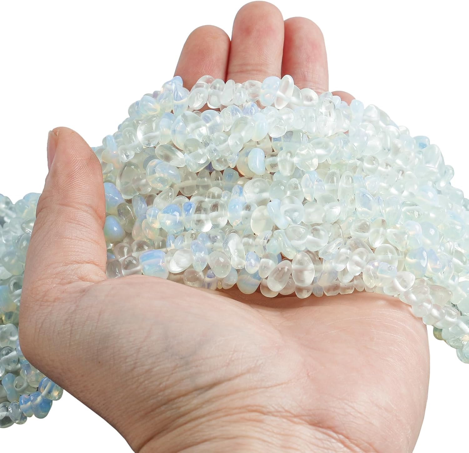 90 Inches Apatite Irregular Shaped Crystal and Healing Tumbled Chip Stone Beads for Jewelry Making