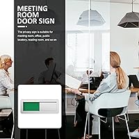 Vista 7 de Tofficu Señal de privacidad de la oficina Indicador de puerta de diapositiva de acrílico Señal de puerta abierta para sala