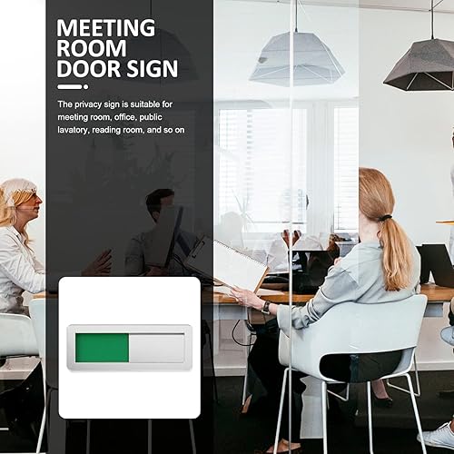 Miniatura 7 de Tofficu Señal de privacidad de la oficina Indicador de puerta de diapositiva de acrílico Señal de puerta abierta para sala