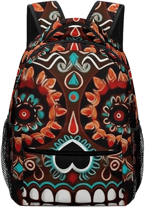 Laptop Backpack for Men Women Lightweight Daypack with Compartment Rucksack Sugar Skulls Day of The Dead Laptop Bag