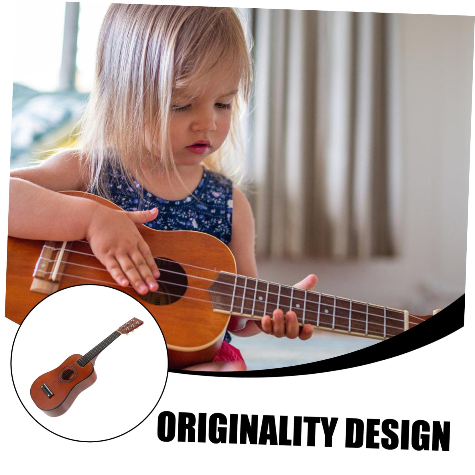 23 Juguete de Madera de Pulgadas Guitarra para Niños Principiantes