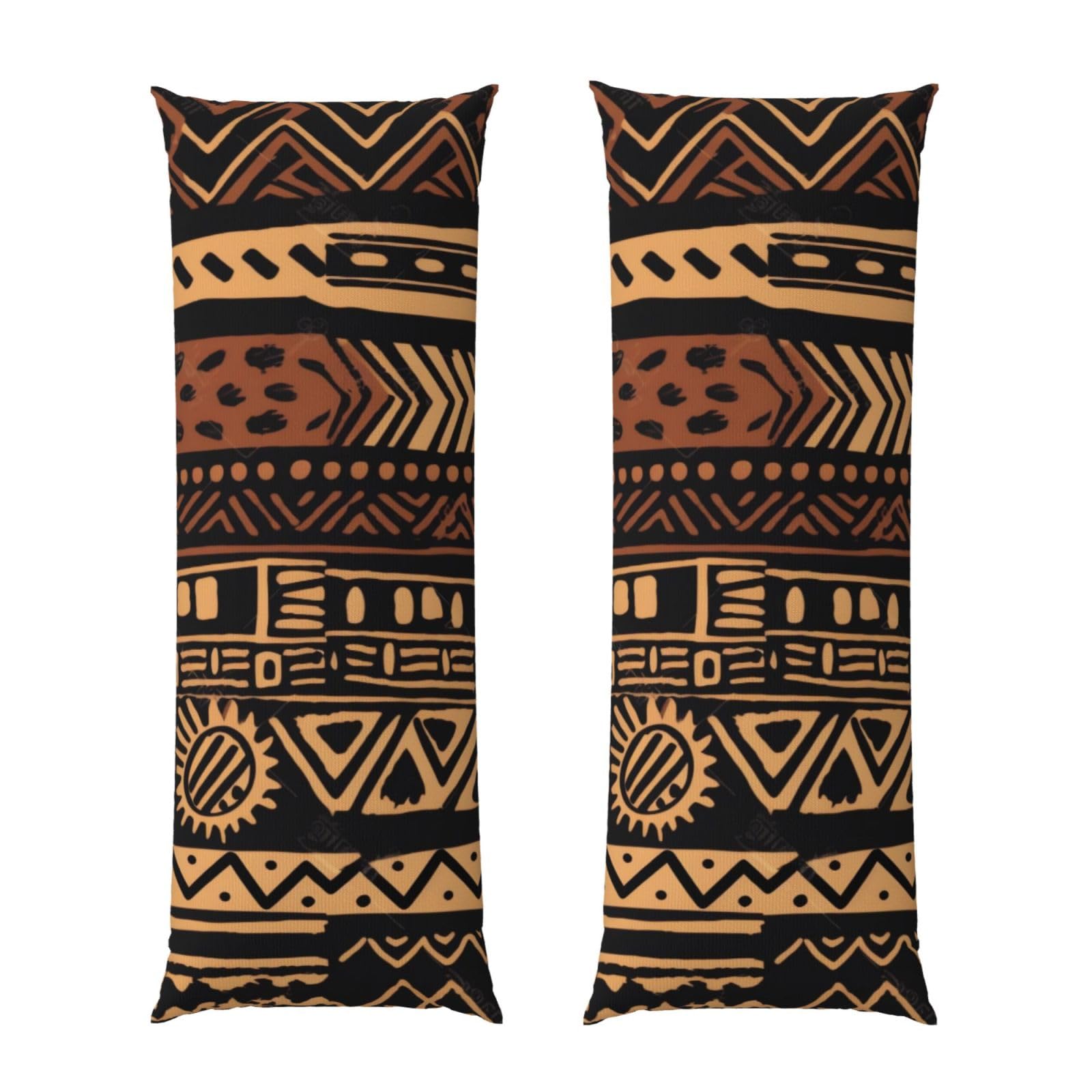 Body Pillow Cover 20x54 Inch, African Mud Cloth Tribal 1 Print Long Lumbar Pillow Case with Zipper Long Body Pillowcase Decorative for Bed Sofa Bedroom