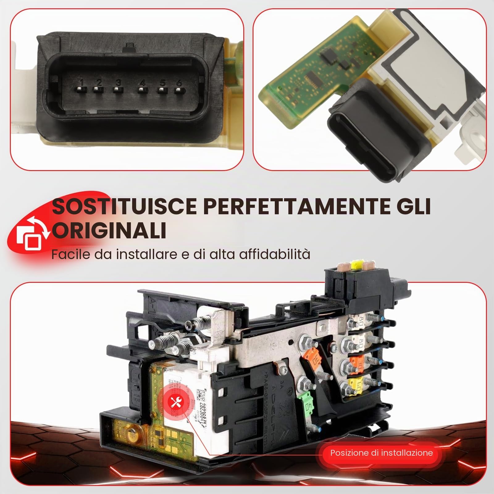 Scatola dei Fusibili per Peugeot 308SW 308CC 3008 RCZ 5008 C4 Picasso 1.6,2.0 HDi 28236841 Modulo fusibile di Gestione Batteria Protezione da Cortocircuito 28257533