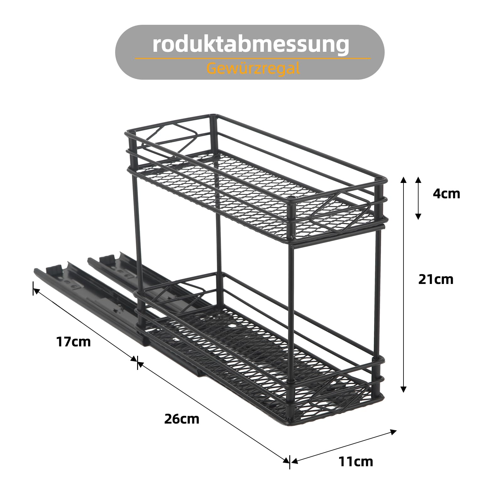EasyVibe Organizador de especias, 2 unidades, estantería de almacenamiento de 2 niveles, para cocina, estante de especias, organizador de armario de cocina, organizador con armario, botellas de