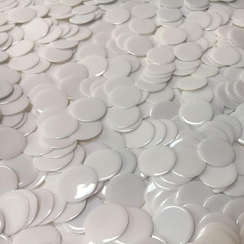 Miniatura 9 de MR CHIPS Fichas de bingo de plástico para juegos de bingo, bolsa de 1000 unidades, chips de conteo de colores sólidos y transparentes, rojo sólido,