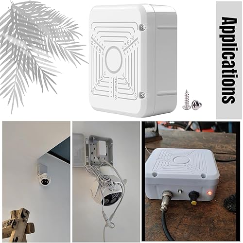 Miniatura 3 de Paquete de 2 cajas de conexiones para cámara de seguridad cuadrada de 4.5 pulgadas, soporte de salida universal, caja de conexiones para ocultar