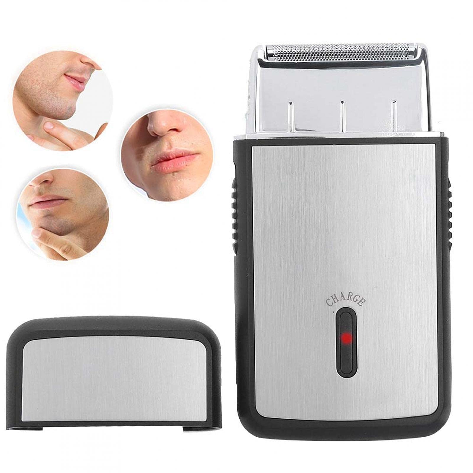 Men Shaver, Rechargeable Shaver Comfortable To Touch Washable Electric Shaver Electric Stainless Steel Blade for Travel for Home