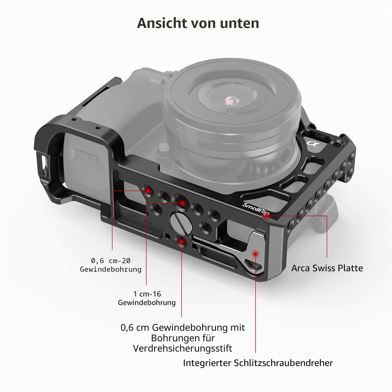 SMALLRIG A6500 Cage A6400 Kamerakäfig für Sony A6100/ A6300/ A6400/ A6500 Cameras - 2310C