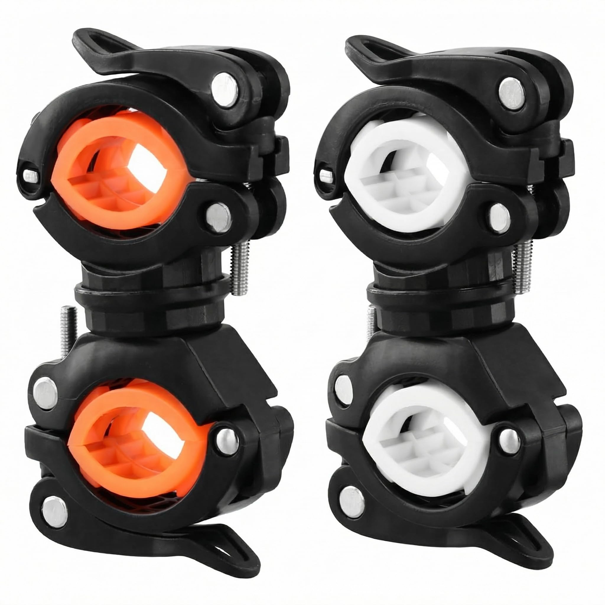 fahrradhelm lampenhalterung QWORK 2 Stück Fahrradlicht Halterung, Fahrrad, 360°Drehbare Lichthalterung, für Mountainbike, Draussen Reiten Sport & Freizeit Ausführung:10.4 Ah. 374.4 Wh Cube HPP Fahrrad Flaschenhalter Käse für Schwangere