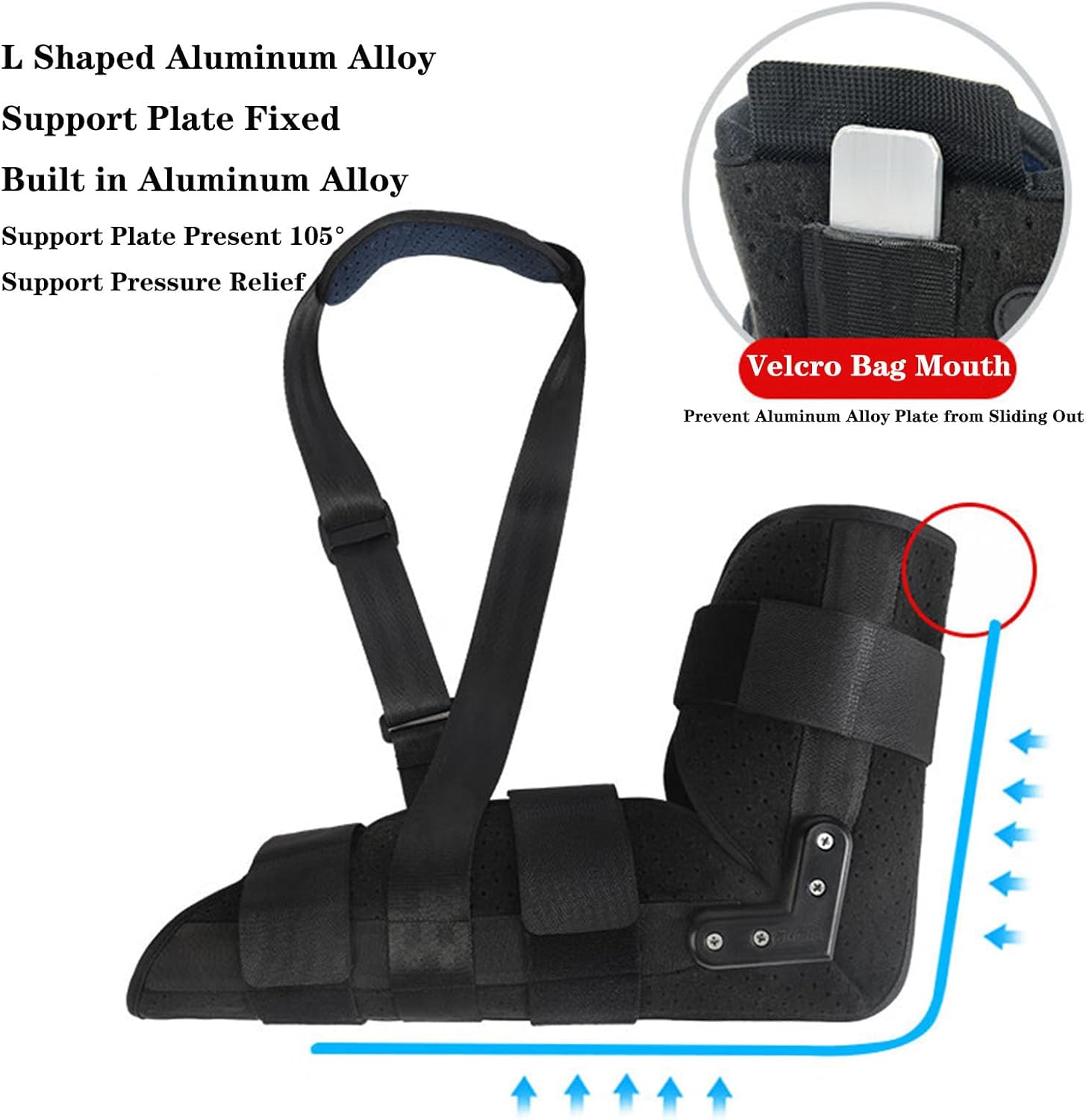 Arm Sling Shoulder Immobilizer Rotator Cuff Support Brace Elbow Immobilizer Brace Support for Rotator Cuff Injury,Support for Arm,Wrist, Elbow,M-Large