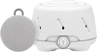 Yogasleep Dohm (White/Gray) and Hushh 2 Portable Sound Machine Bundle, The Original White Noise Machine, Relaxing Natural Sound from a Real Fan, Sleep Aid & Noise Cancelling for Adults & Baby