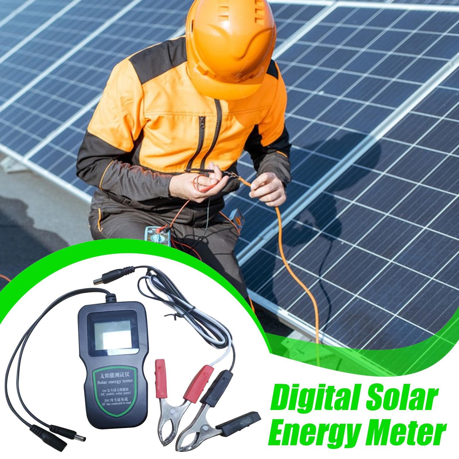 Nóż solarny – precyzyjne pomiary do ogrodu | cyfrowy panel słoneczny 200 W, precyzyjny pomiar na podwórku, przemyśle, motoryzacji, na zewnątrz, w rolnictwie, 15 x 8 x 3,5 cm
