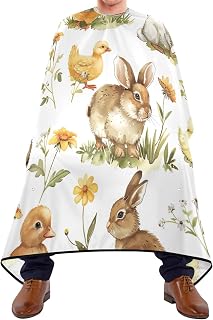 Bunny Chicken Professional Barber Cape with Adjustable Neckline, Waterproof Hairdressing Salon Cape for Men Women Kids - 65" x 55" Beard Apron Shaving Kits for Salon and Home Use