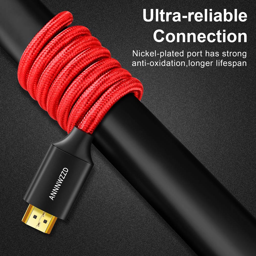 Fеаturеd Prоduсt ANNNWZZD 8K HDMI Cable, HDMI 2.1 Cable High Speed 48Gbps 8K@60Hz (7680x4320) 4:4:4 HDR HDCP 2.2 e ARC PS4 Xbox 3FT