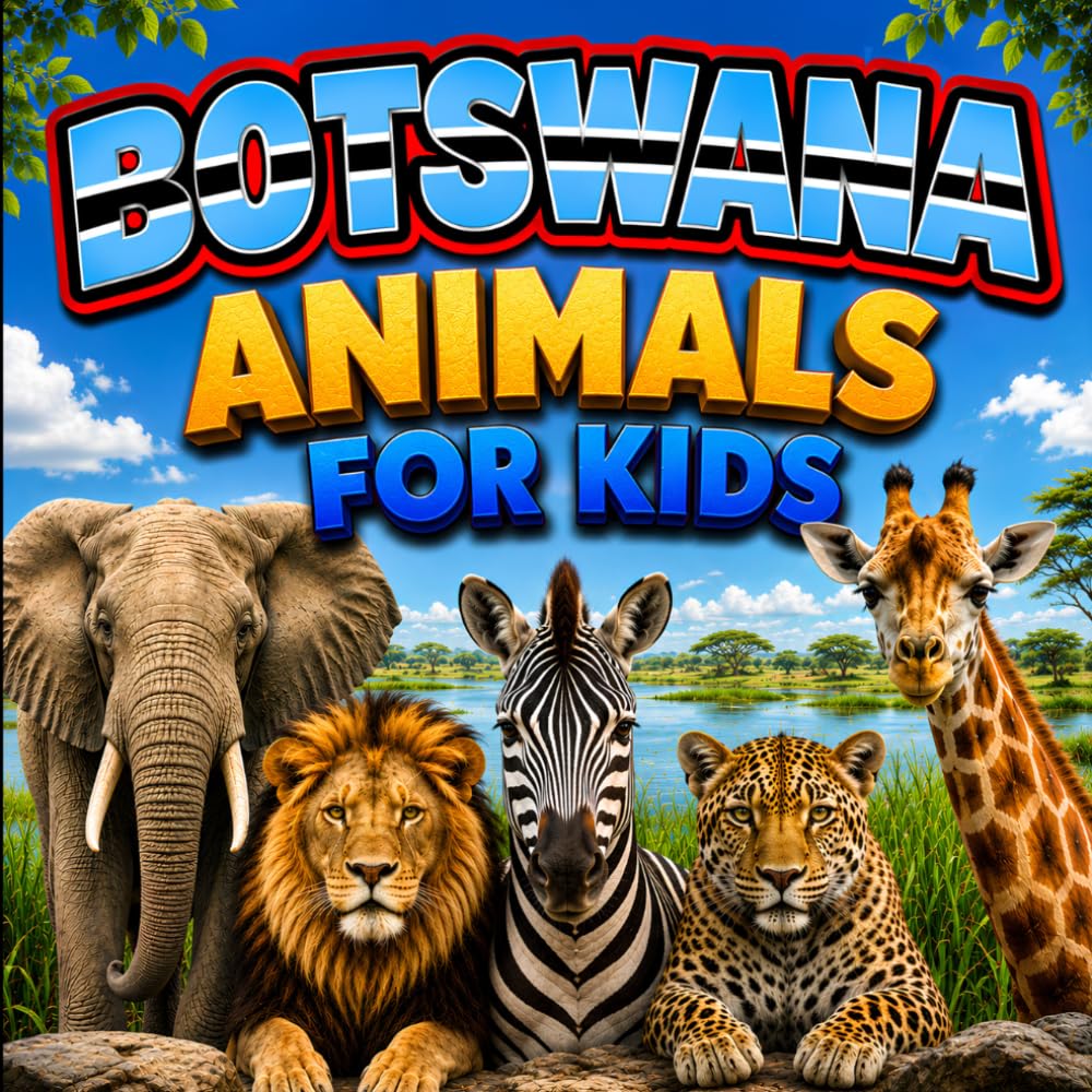 Botswana Animals for Kids: A Botswana Wildlife Safari Picture Book with African Animals, Fun Facts, and Habitats, and Educational Learning for Kids & Families