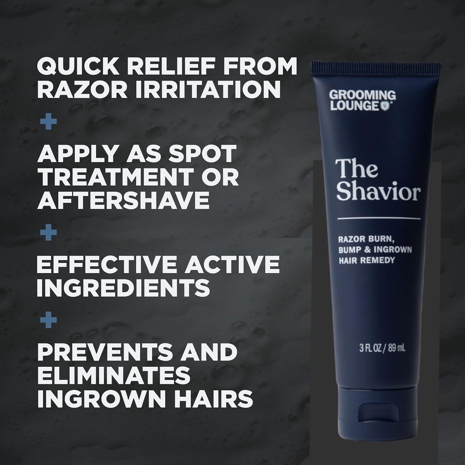 Grooming Lounge the Shavior Post Shave Remedy - Calms Inflammation and Irritation - Prevents and Eliminates Ingrown Hair - Effective Spot Treatment - No Paraben and Sulfate - Cruelty Free - 3 oz