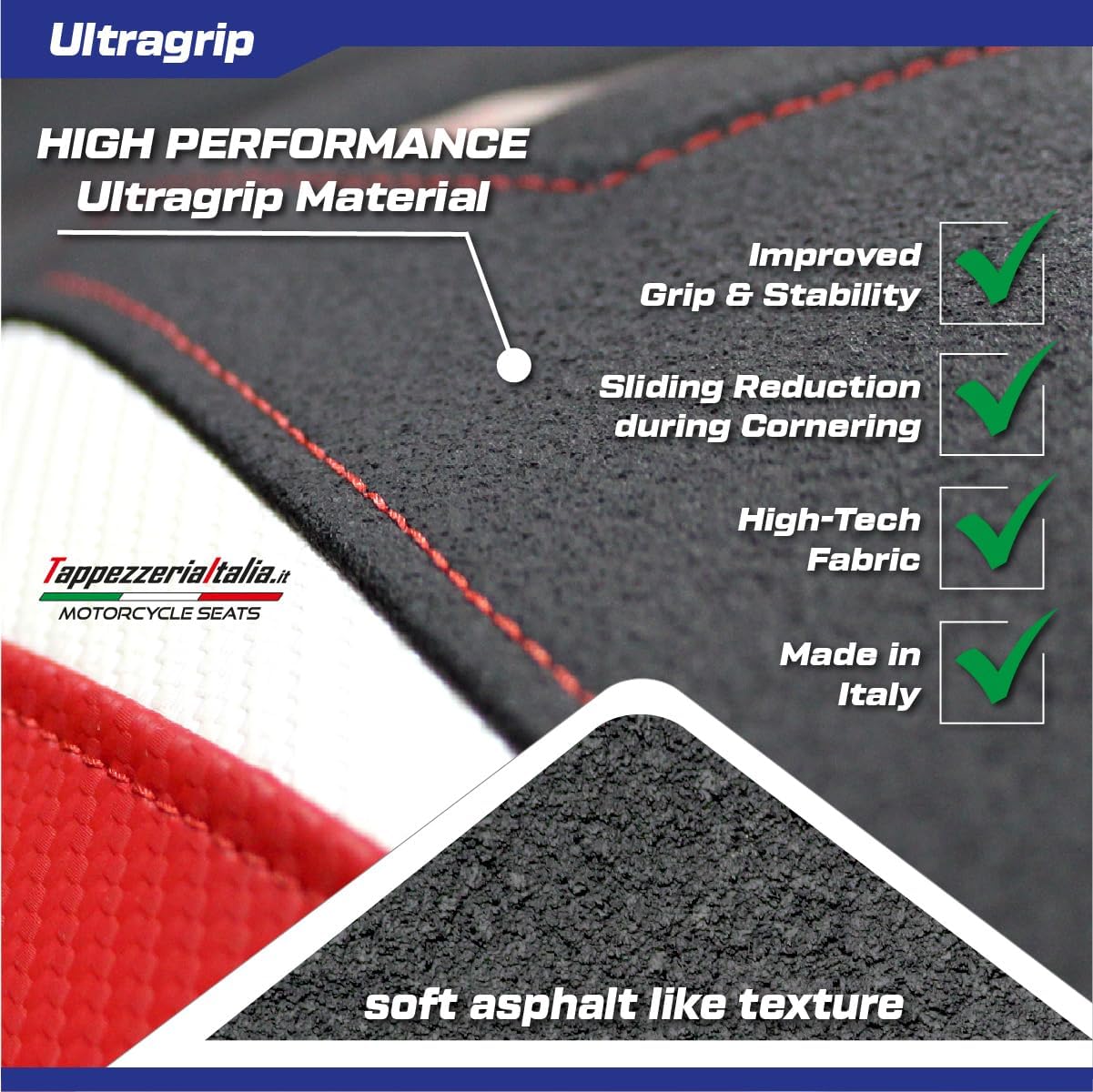 Seat Cover for Tuono V4 (2021) Zuera Special Color ultragrip