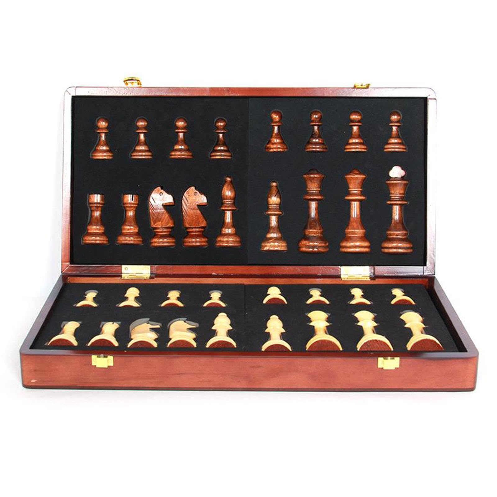Jeu d'échecs en Bois : clarté, Finitions soignées, adapté à pour Tous Les Joueurs, Divertissement Familial créatif. Jeu d'échecs Classique.