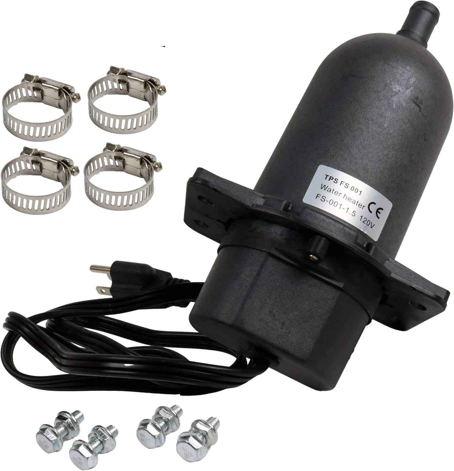 JEENDA TPS151GT10-000 Engine Block Heater with Plug 590-893 1500W 120V Option 100-120F Coolant Pre-Heater for Generators Trucks Gas Engines