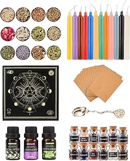 Wiccan Altar Supplies – Comprehensive Witchcraftt Set, PAGANRITUAL Accessories, Spiritual Practice Tools | Easy-to-Use Witch Supplies Kit with Instruction Guide for Family Friends and Gift Giving
