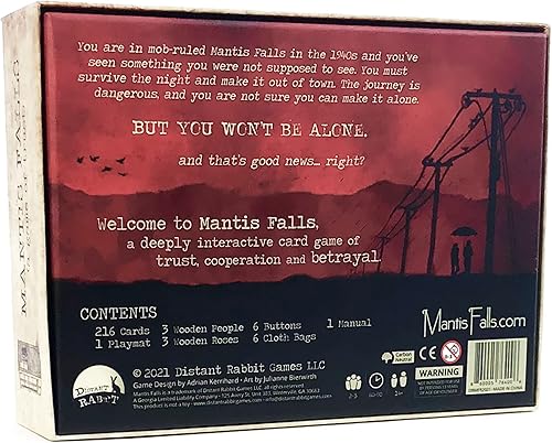 Miniatura 2 de Mantis Falls Juego de mesa | Juego de cartas de estrategia de traidor oculto para 2 a 3 jugadores | A veces juego de aventura cooperativa para