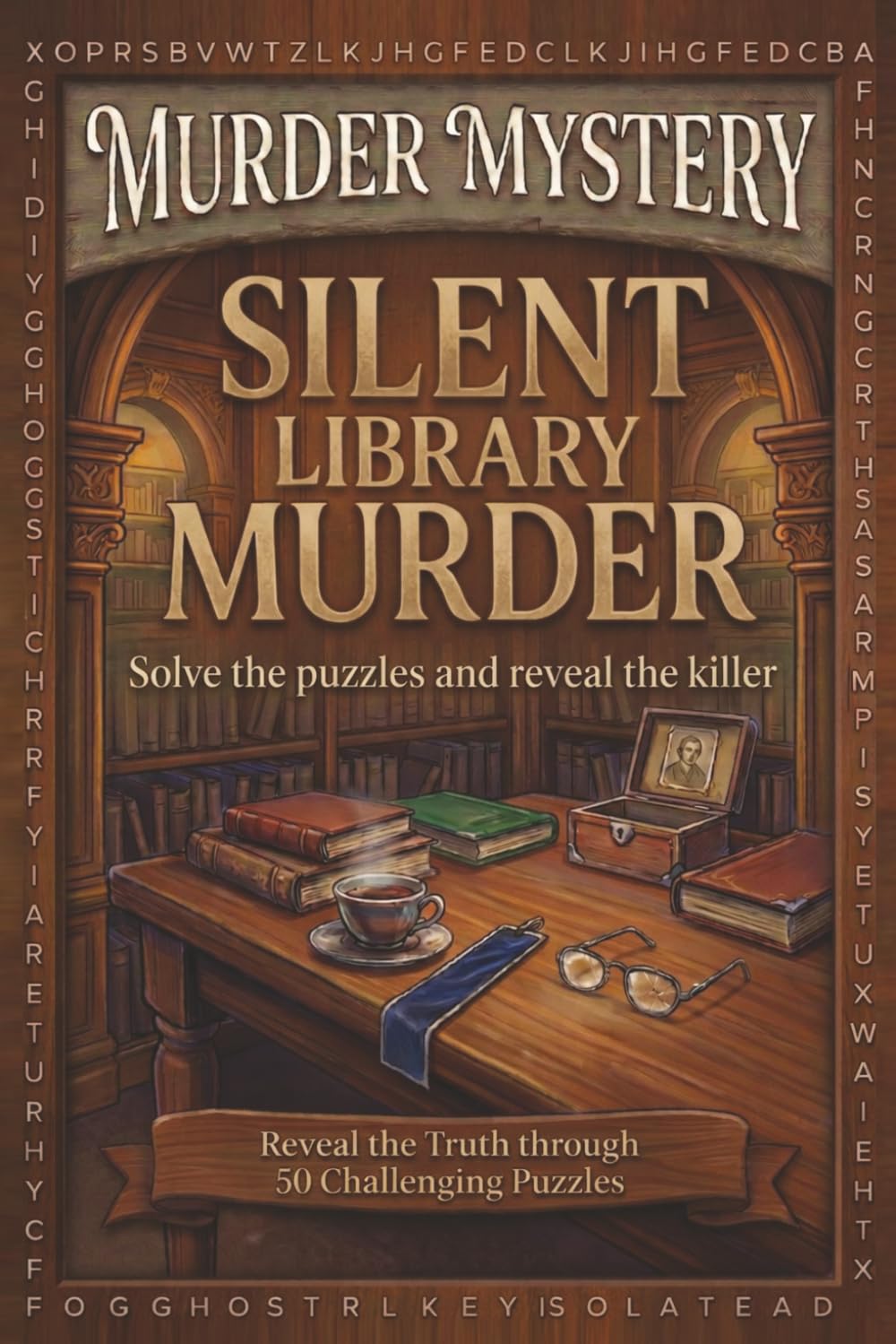 Silent Library Murder: A Murder Mystery Word Search Puzzle — Read the Story, Find the Hidden Proof , and Catch & Identify the Killer (Solve The Mysterious Murder)