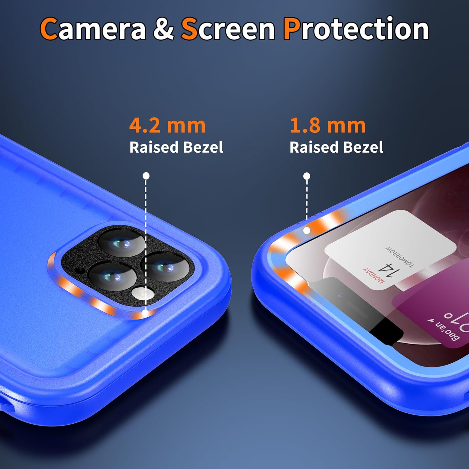 Cozycase Waterproof Case for iPhone 11 Pro Max, Shockproof Full-Body Rugged Bumper Sealed Case with Built-in Screen Protector for iPhone 11 Pro Max 6.5 inches 2019 Release - Blue - Image 8