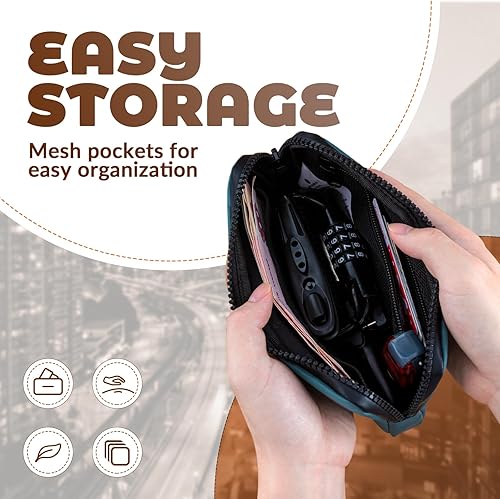 Miniatura 2 de ROCKBROS Cartera de ciclo para bicicleta, bolsa de teléfono para tarjeta pequeña, para llaves, caja de herramientas, almacenamiento conveniente para