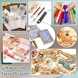 BENECREAT 30 Sets Brown Kraft Drawer Gift Box, Paper Storage Organizers with Translucent Plastic Sliding Lid for Wedding Favors, DIY Crafts, Small Item Display, 13.9x9.7x2.2cm/5.5x3.8x0.9 Inch - 5