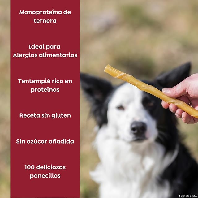 Foto 2 de 5 de TRIXIE Rollitos masticables de ternera para perros - ø 9–10 mm, 100 uds