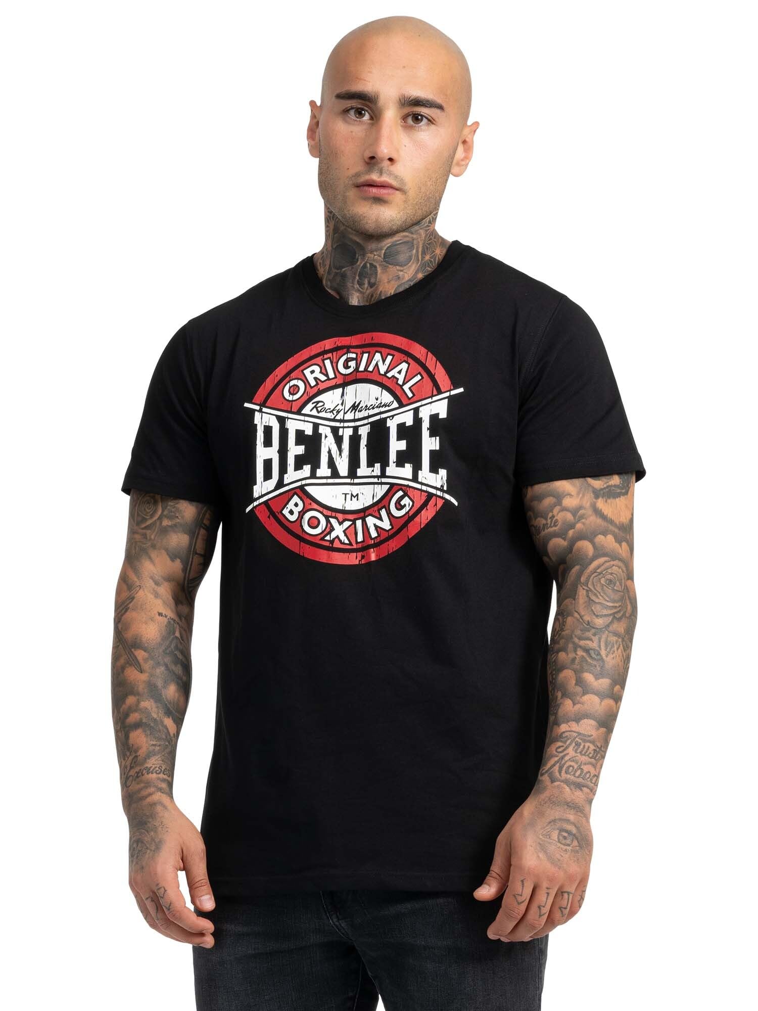 Ben Lee Rocky Marciano Men's Boxing Logo T-Shirt - Black, XX-Large