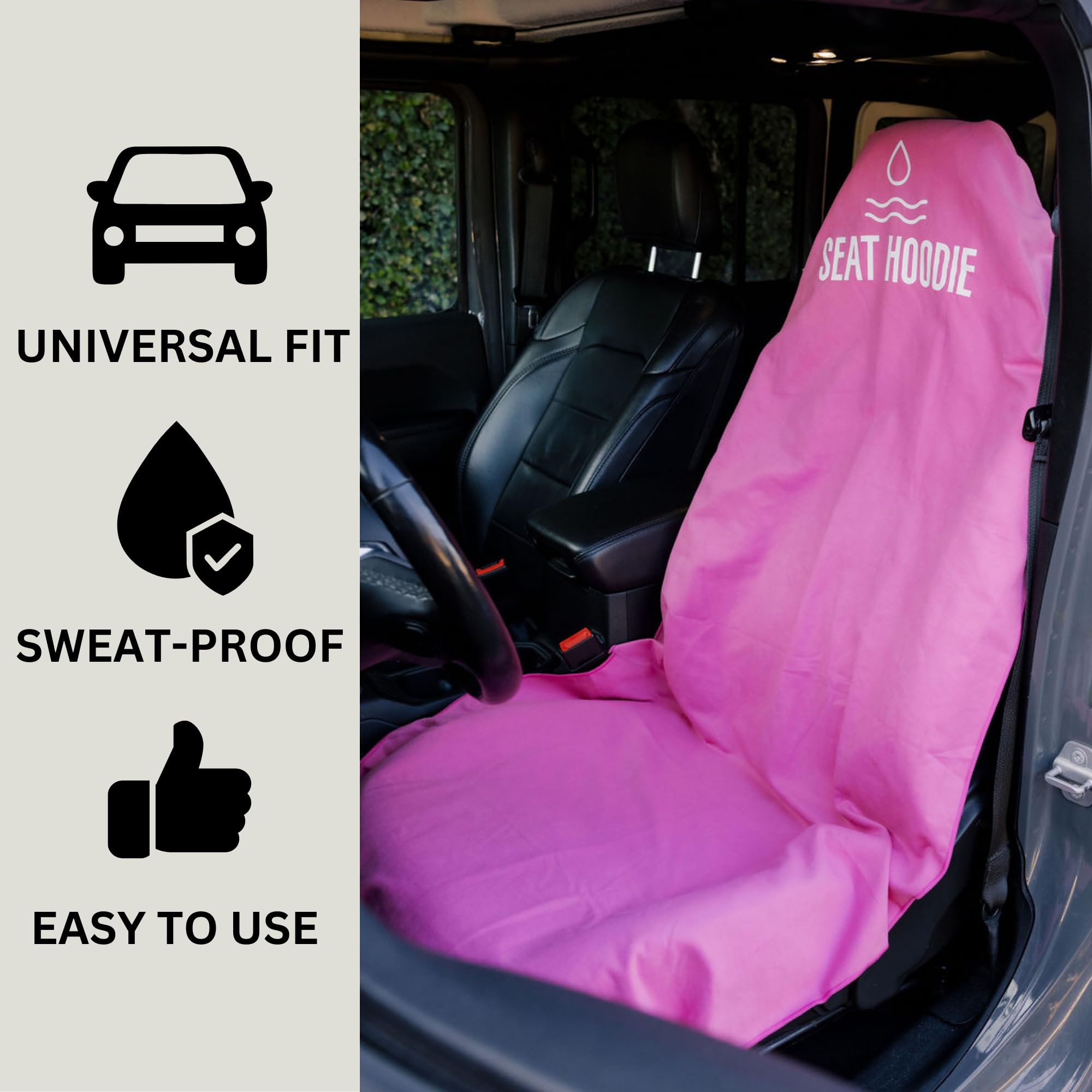 Seat Hoodie Car Seat Towel Premium Microfiber Towel Seat Covers for Cars Universal Fit Machine Washable Portable Car — view 6