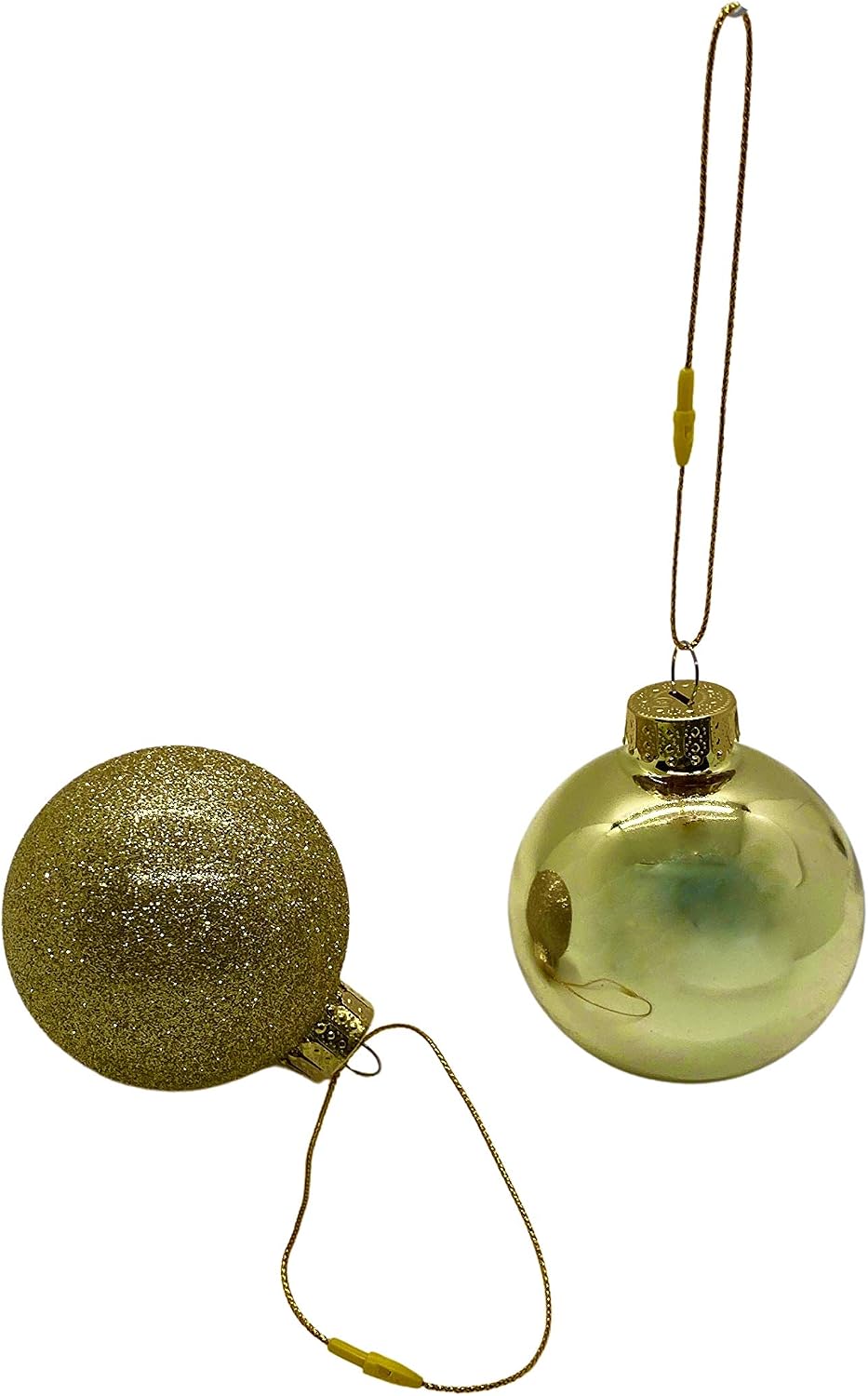 200 Pack Gold Christmas Ornament Precut String Hangers with Snap Fastener (Nomad Brand)