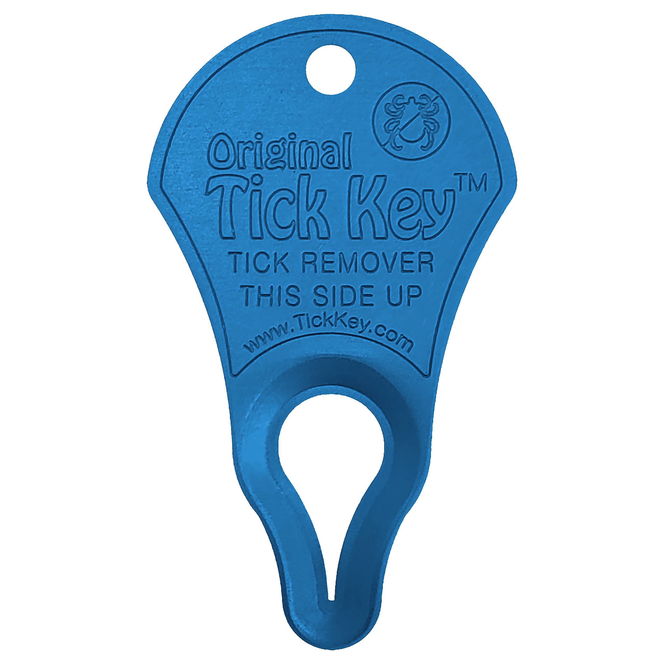 The Original Tick Key - Tick Detaching Device - Portable, Safe and Highly Effective Tick Detaching Tool (Blue)