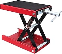 Vista 1 de Con mango giratorio y acolchado de goma, capacidad de 1100 libras, gato de elevación de tijera, plataforma de cubierta ancha, diseño de elevación