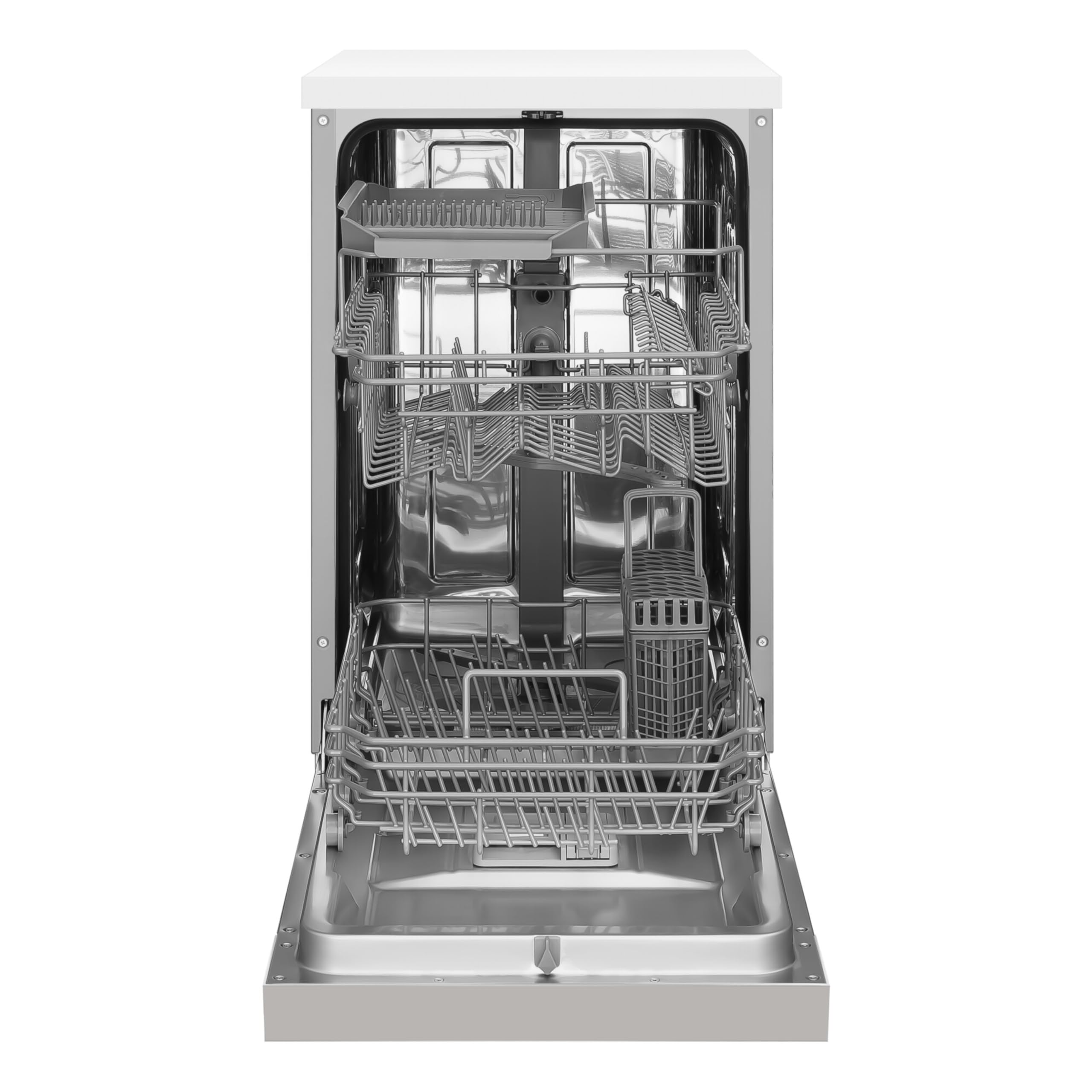 Amica Teilintegrierter Geschirrspüler 45cm silber Aqua Stopp OpenDry Türöffnung