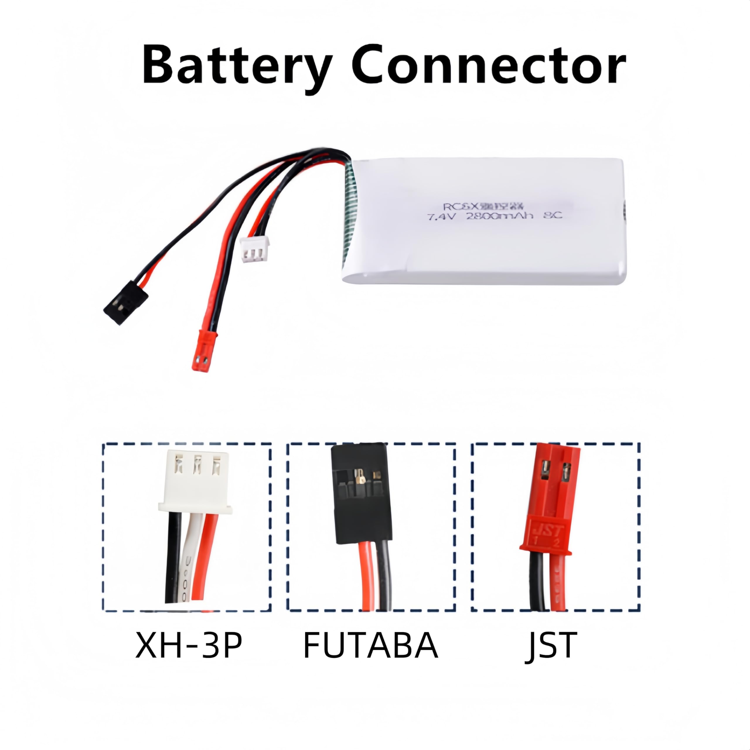Radiolink RC8X　　バッテリー付き Amazon.com: Cecicebb 7.4V 2800mAh 8C Lipo Battery