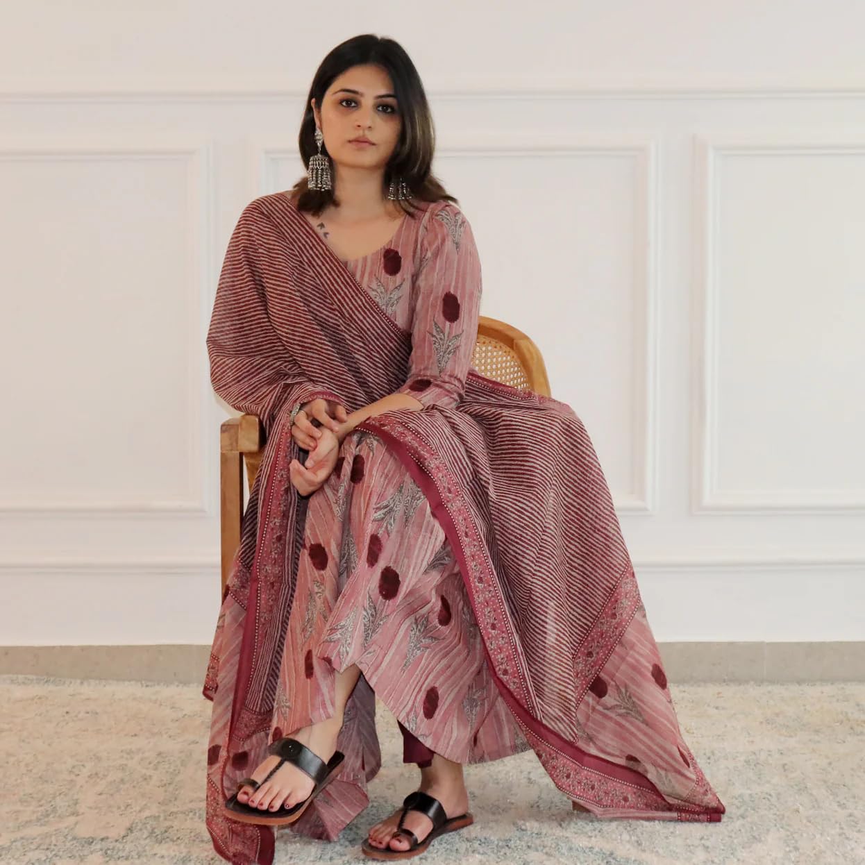 ANNI DESIGNER Kurta avec pantalon et Dupatta pour femme