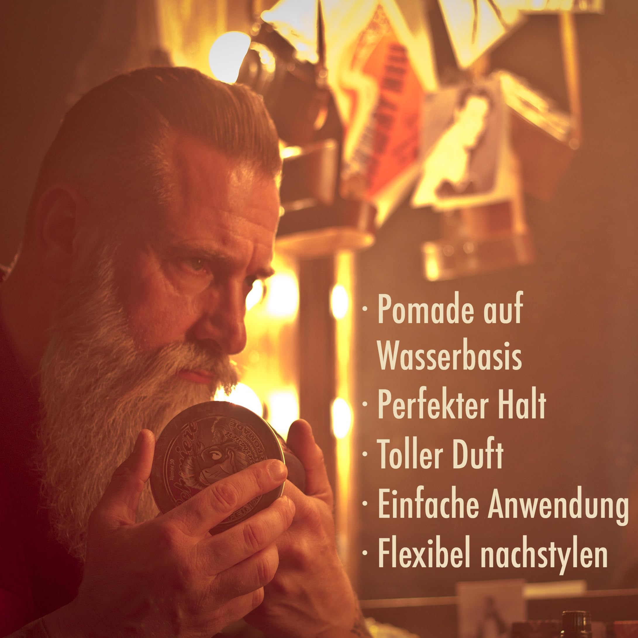 Rumble59 - Schmiere Pomade für Männer - Klassiker mit Kirschduft - 250 ml, starker Halt - wasserbasierte Haar Pomade, auswaschbar - Hairstyling Made in Germany