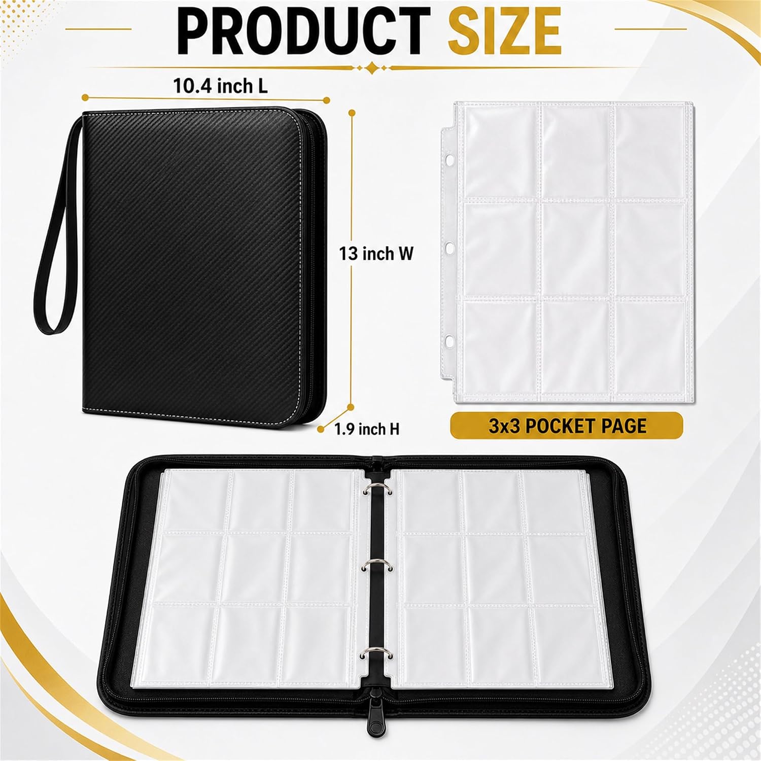 HBK Card Binder 900 Pockets, Fits Standard Size Trading Cards image 5