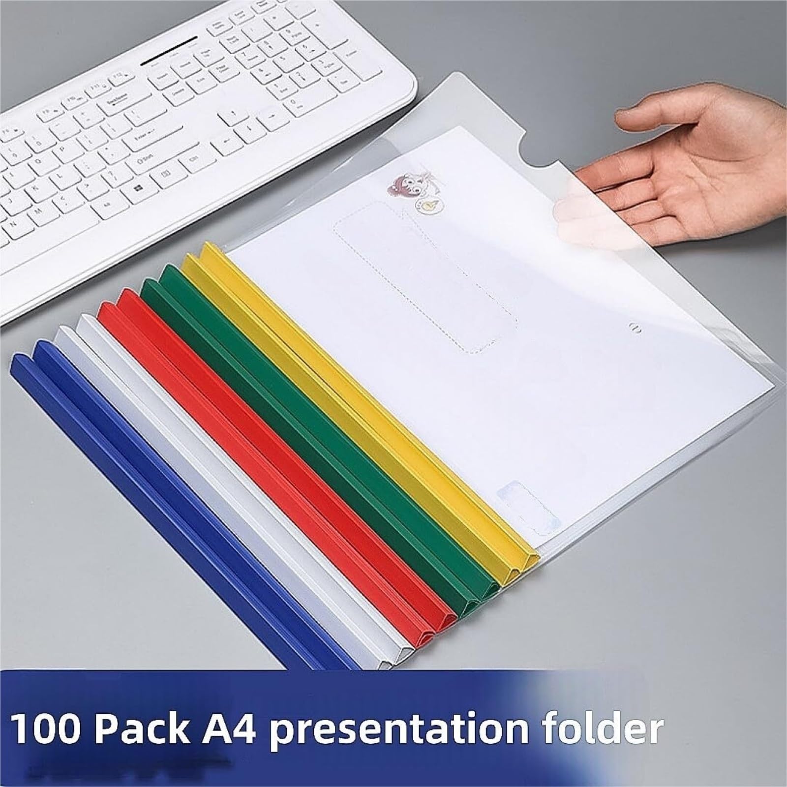 ablageordner 10er-Packung Berichtshüllen Mit Schiebeleiste, Präsentationsmappen For A4-Papier, Transparente Berichtshüllen, Ordner For Schulgeschäfte ordner