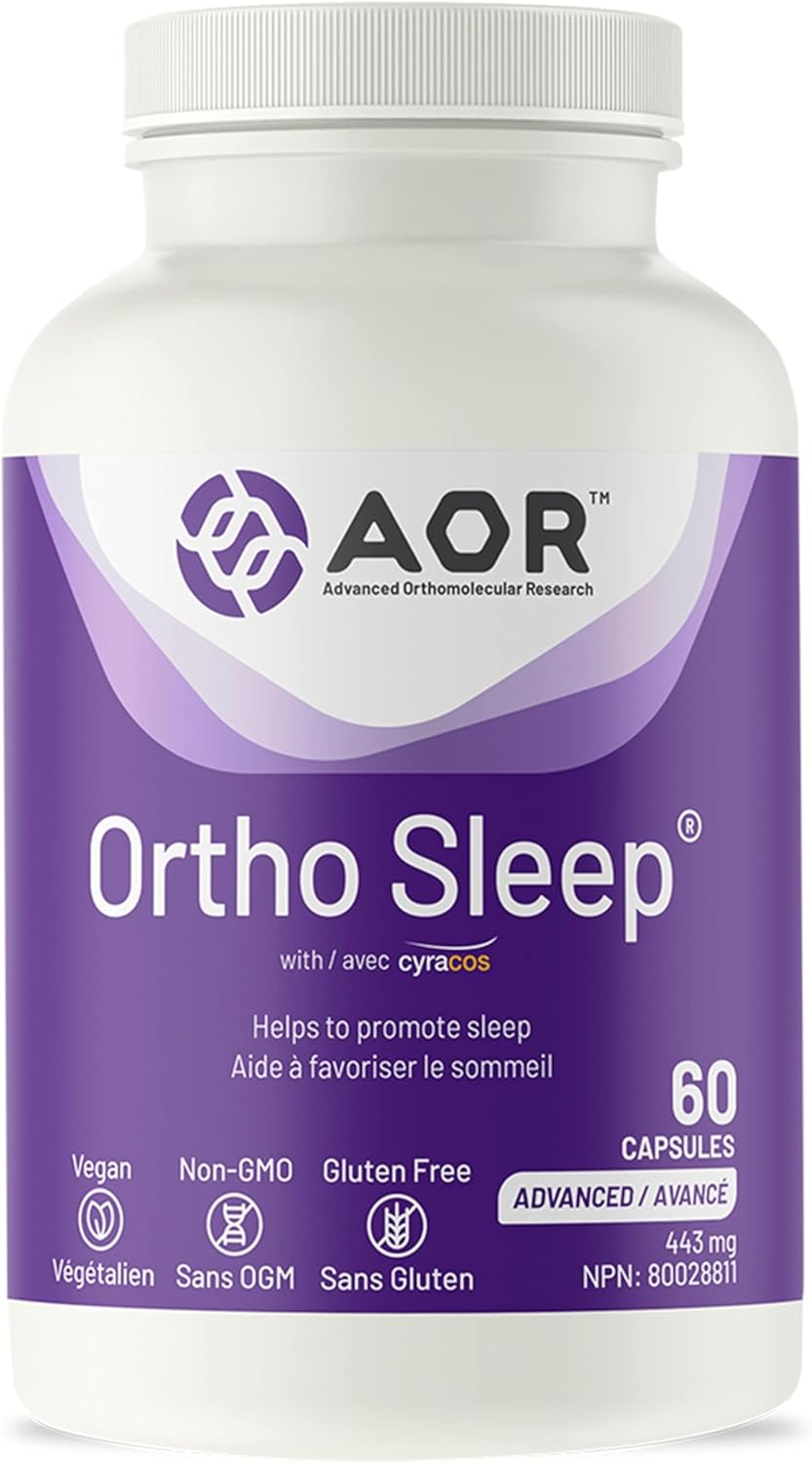 Product image of AOR Ortho Sleep 443mg, 60 Capsules 60-Day Supply - Sleep Support Supplement with GABA and L-Theanine - Relaxation and Restful Night Formula for Travel and Sleep - Vegan, Non-GMO and Gluten-Free