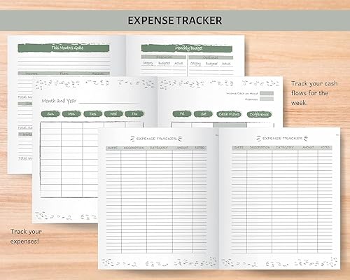 Miniatura 9 de Planificador de presupuesto y rastreador de gastos: libro de presupuesto mensual sin fecha, organizador financiero con organizador de facturas y
